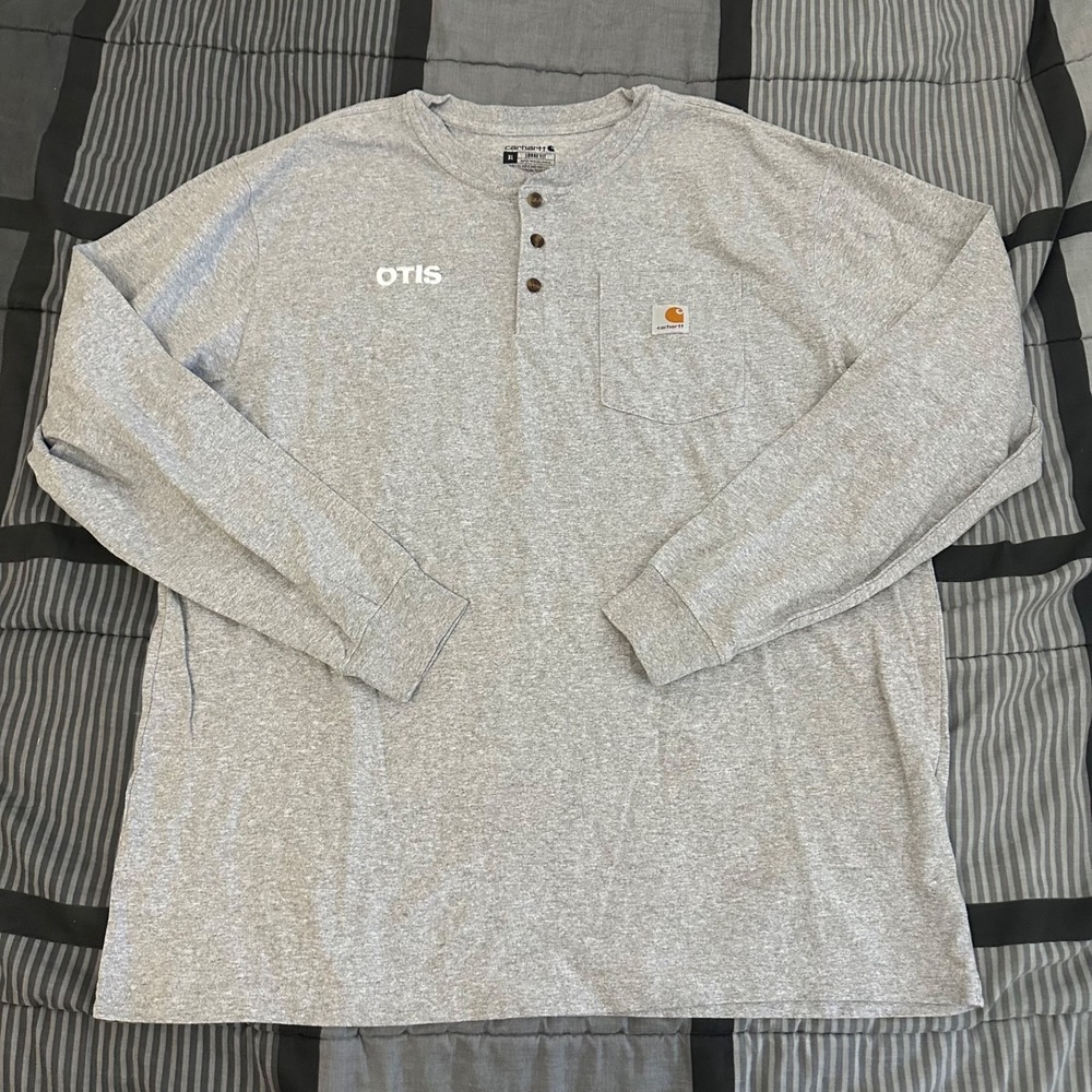 Mens T Shirt Long Sleeve Carhartt Size‎ XL Loose Fit